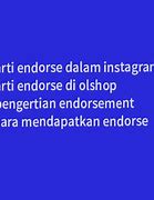 Arti Kata Endorse Adalah